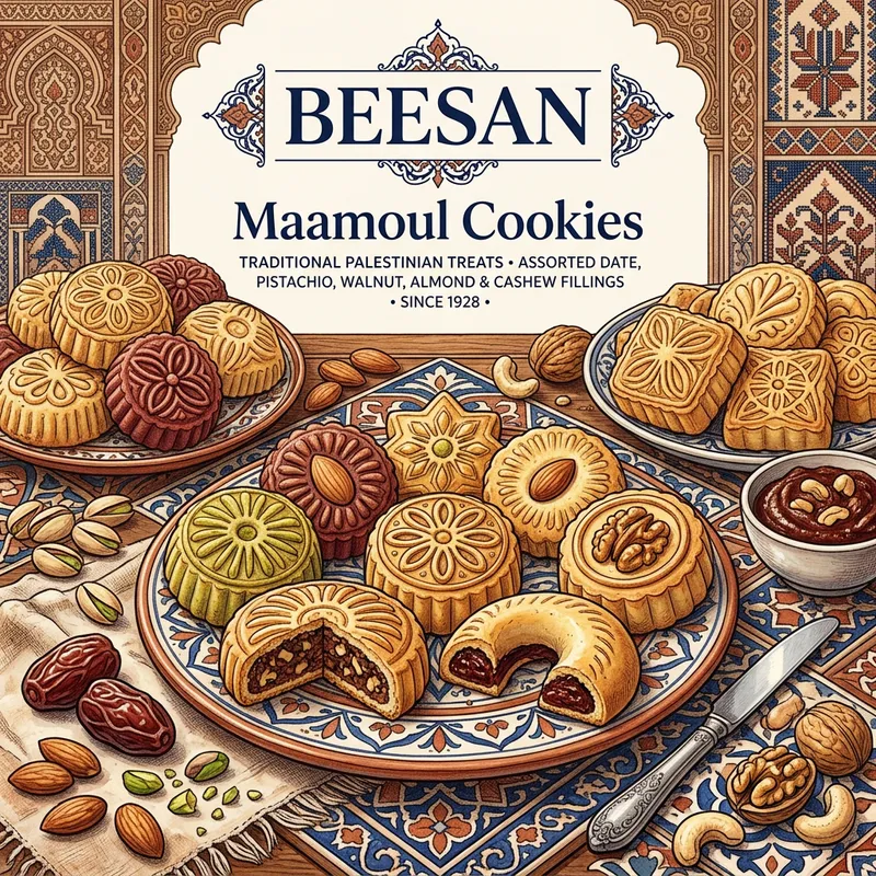 Opulent Maamoul Cookies - Palestinian Dates & Nuts Delight
