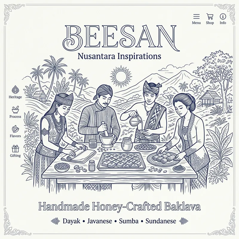 Opulent Nusantara Baklava: Luxurious Packaging & UI/UX Opulent Nusantara Baklava: Luxurious Packaging & UI/UX