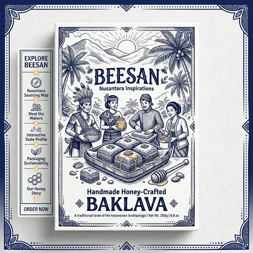 Immersive Baklava Packaging Inspired by Nusantara Culture