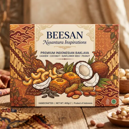 Luxurious Indonesian Inspired Baklava Packaging Design