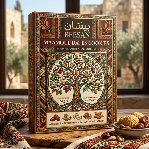 BEESAN Maamoul Dates Cookies Packaging Inspired by Palestinian Culture