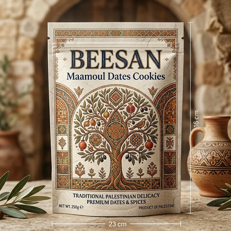 Dynamic Tree of Life Mosaic Packaging Design | BEESAN Maamoul Dates Cookies