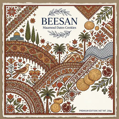 Premium Maamoul Cookies Packaging Design Inspired by Palestinian Heritage
