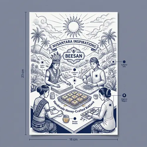 High-Resolution Navy & White Sketching Illustration | Nusantara Inspirations