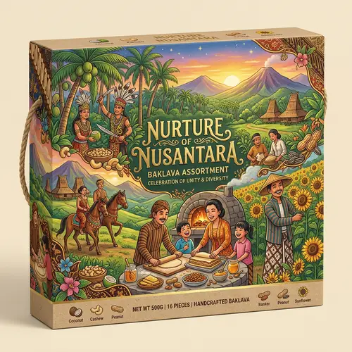 Nusantara-Inspired Baklava Assortment Packaging | Unity Through Diversity