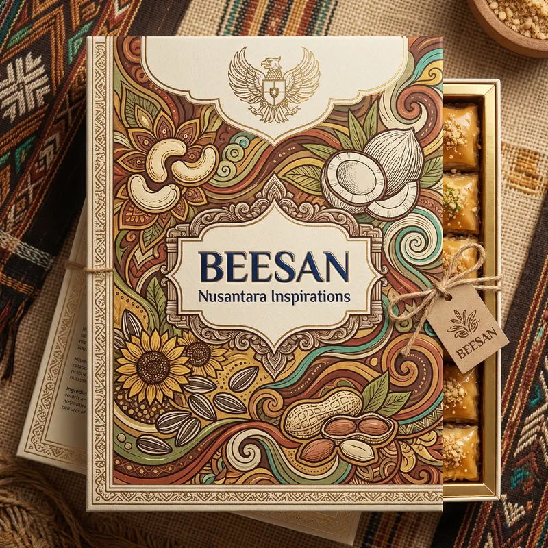 Luxurious Indonesian Baklava Packaging with Vibrant Cultural Theme