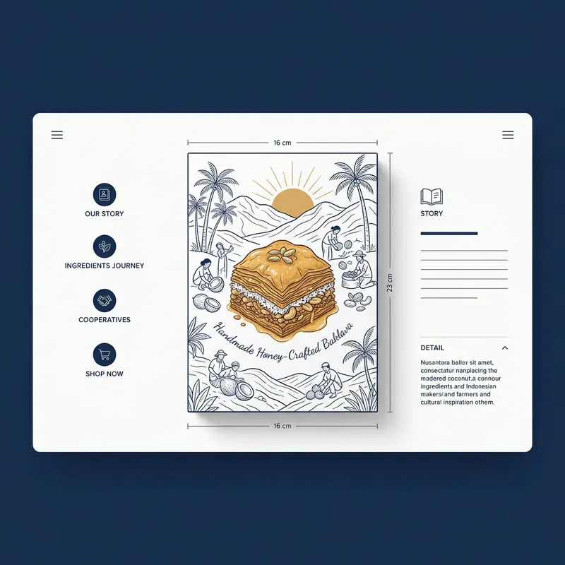 Indonesian Baklava Delight | Opulent Nusantara-Inspired Packaging