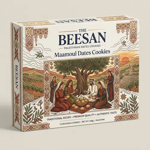 Luxury Palestinian Maamoul Dates Cookies Packaging Design by The BEESAN