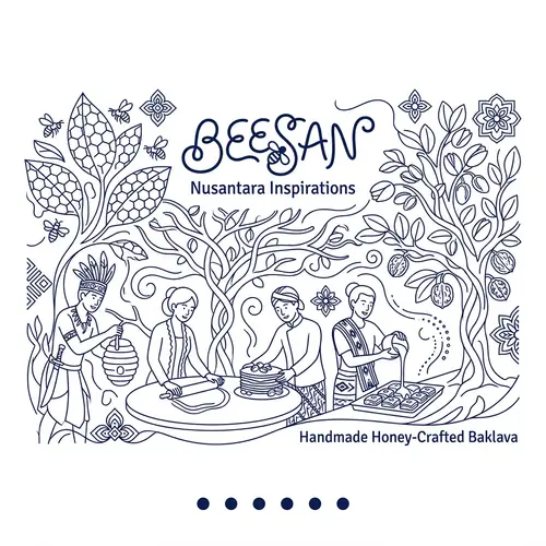 Handmade Honey-Crafted Baklava Illustration | Nusantara Cultures