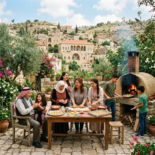 Authentic Levantine Family Celebrates New Year with Festive Dessert Preparations