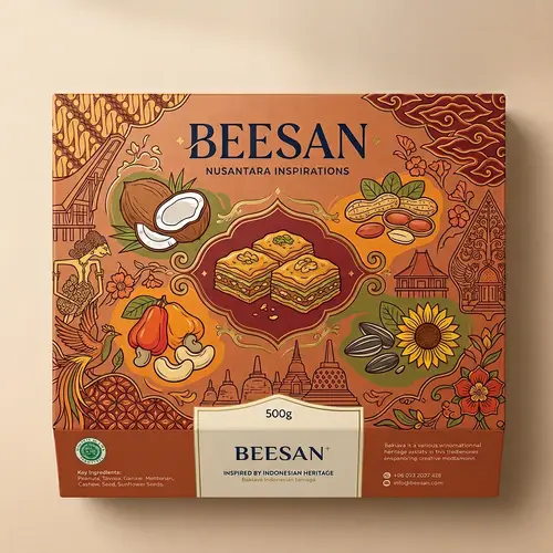 Luxurious Indonesian Inspired Baklava Packaging | BEESAN Nusantara Inspirations