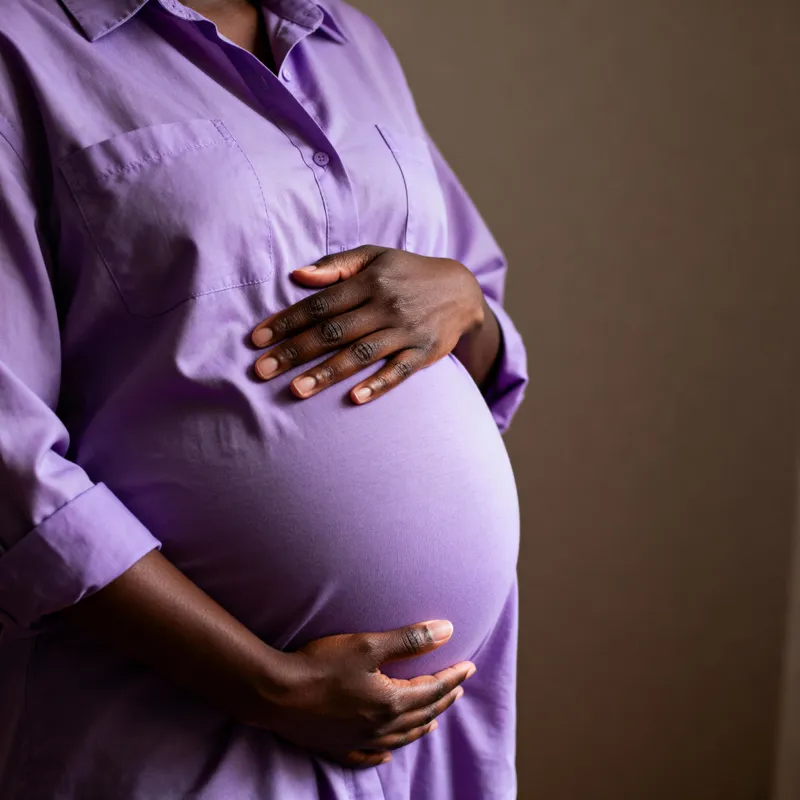 Beautiful Pregnancy Portrait of a Black Woman