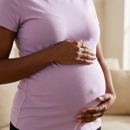 Beautiful Pregnancy Portrait of a Black Woman