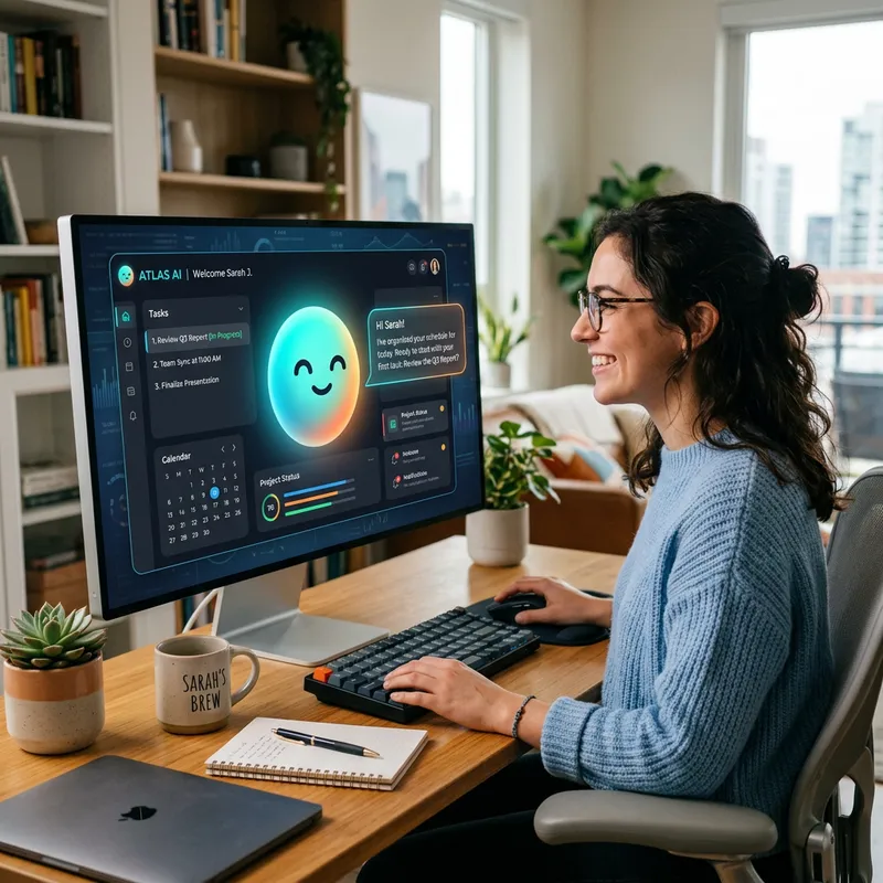 Friendly AI Assistant in Digital Interface