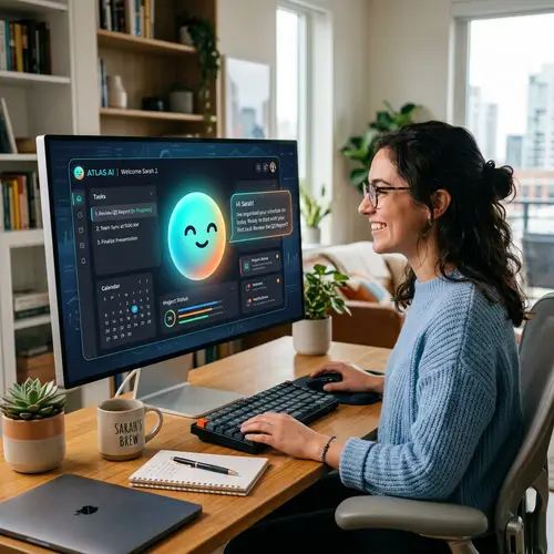 Friendly AI Assistant in Digital Interface