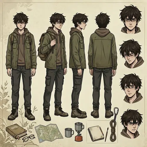 Kai Lee Character Sheet: Korean Manhwa Style