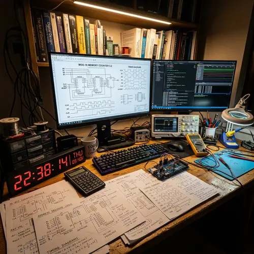 Technical Workspace with Memory Counters | Digital Tools