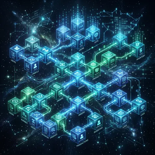 Abstract Database Tables Visualization | Data Structure Cubes