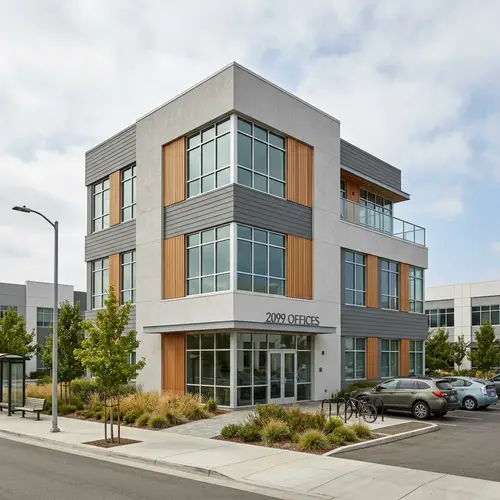Charming 3-Story Office Building with Affordable Facade
