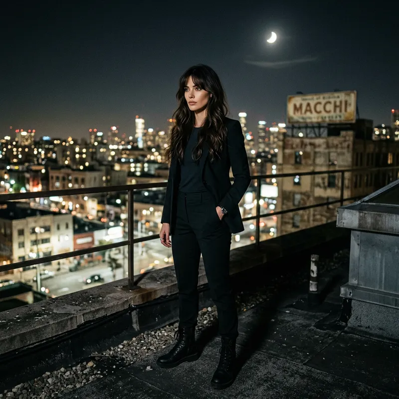 Macchi: The Enigmatic Action-Woman in Black | Enthralling Image