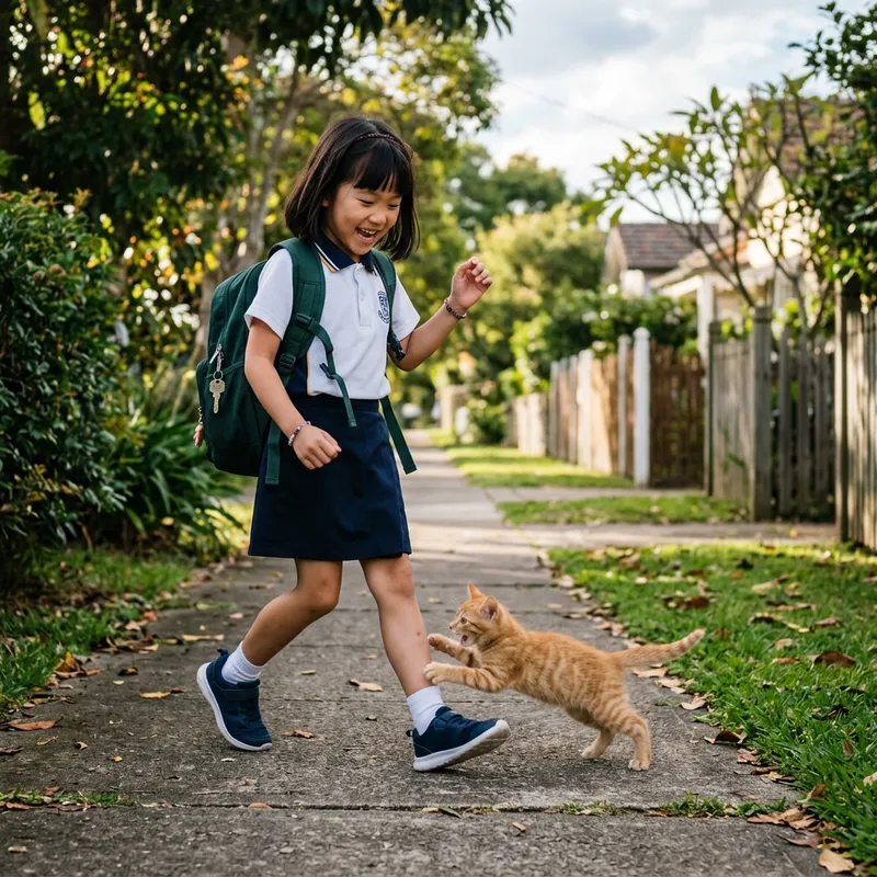 Schoolgirl Attacked by Cat: Shocking Encounter