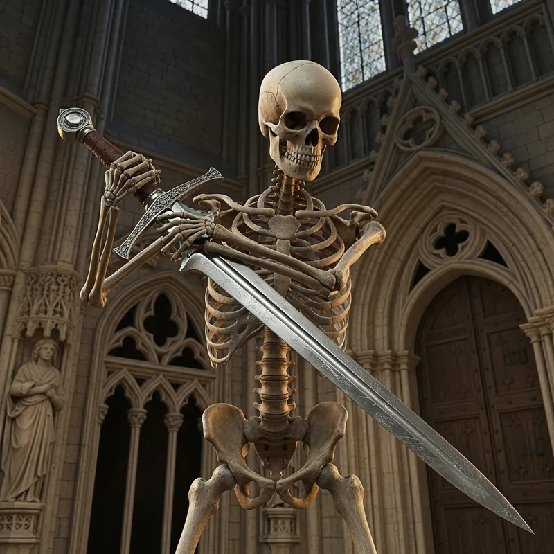 Skeleton with a Sword - Fantasy Art