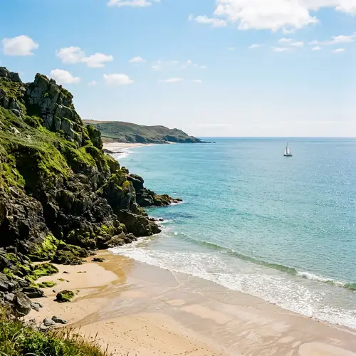 Coastal Beauty: Sandy Beach & Gentle Waves
