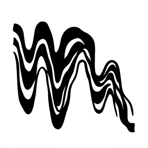 Wavy Geometric Shape Symbolizing Sadness and Depression