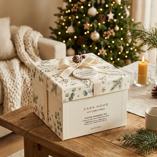 Charming 23x23 cm DIY Christmas Box