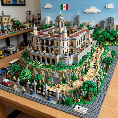 LEGO Chapultepec Castle: Authentic Build Scene