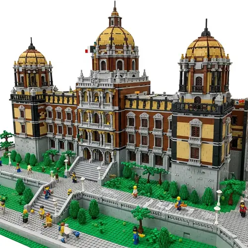 LEGO Chapultepec Castle: Authentic Build Scene