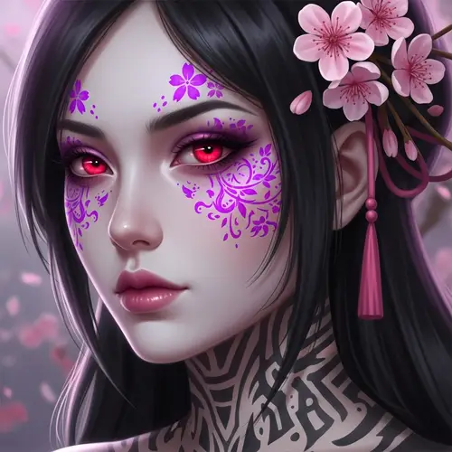 Stunning Portrait of a Mysterious Woman in Anime Style