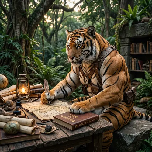 Smart Muscled Tiger - Majestic and Strong