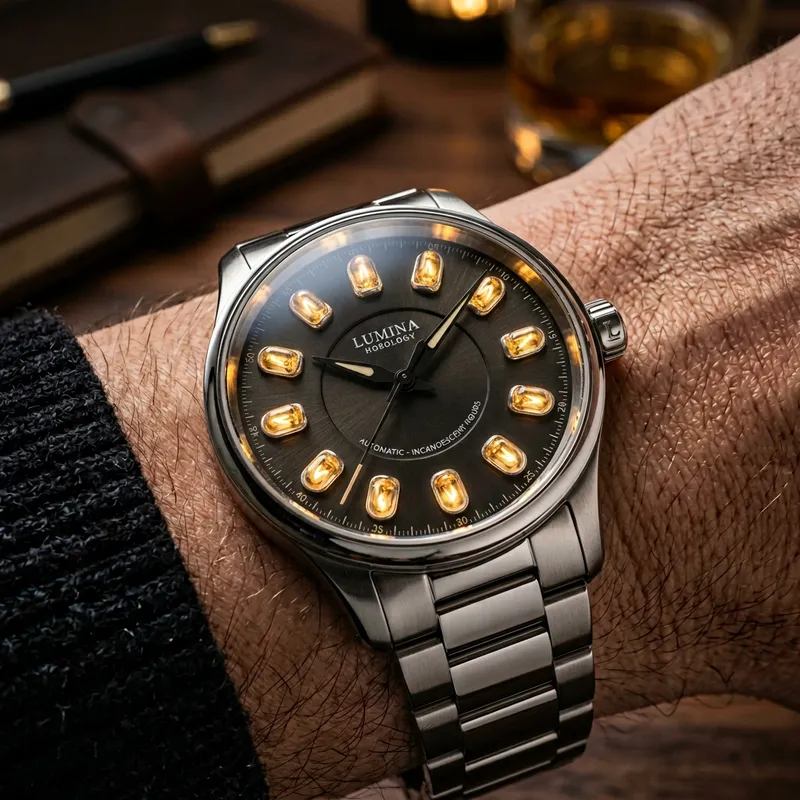 Incandescent Lamp Dial Watch - Elegant Technology