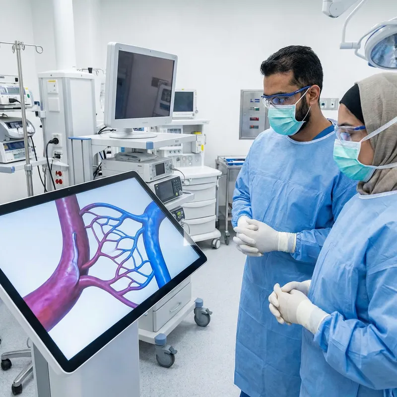 Anastomosis Vascular Simulation | Detailed Visualization Anastomosis Vascular Simulation | Detailed Visualization