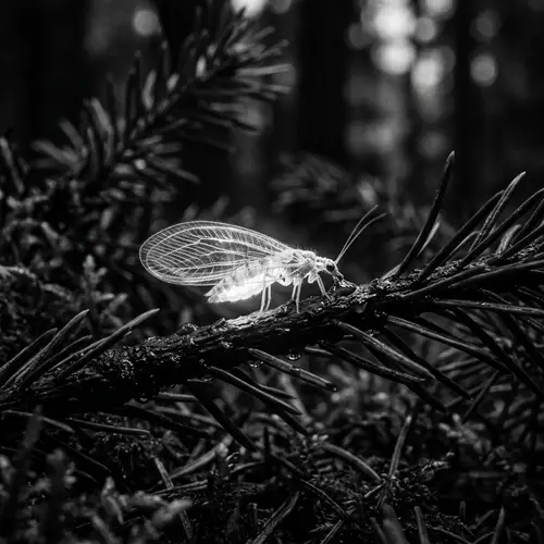 Iridescent Insect: Enchanting Sap Feeder with Translucent Wings