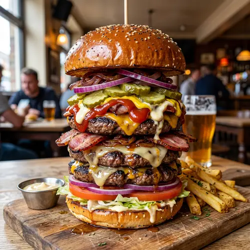 Ultimate Super Beef Burger with Toppings