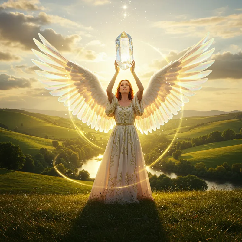 Goddess Angel Illuminating a Magical Landscape Goddess Angel Illuminating a Magical Landscape