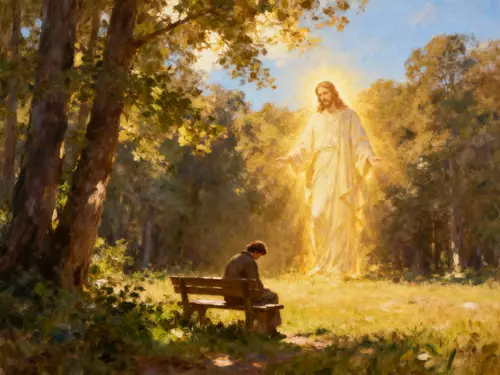 Solitude and Spirituality in a Sunlit Forest