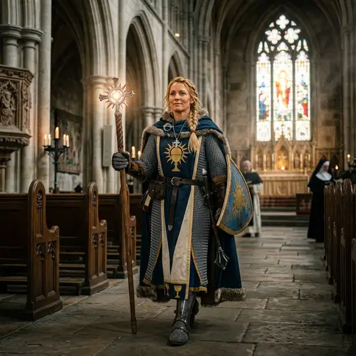 Fantasy Cleric in Chainmail Armor