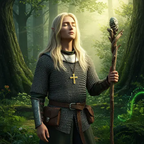 Fantasy Cleric in Chainmail Armor