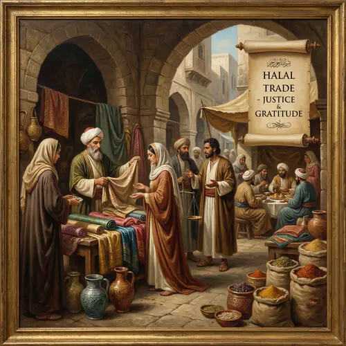 Islamic Perspective: Traditional Arabian Marketplace Art