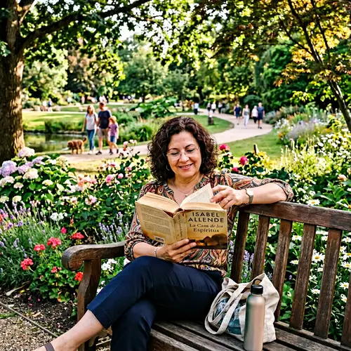 Tranquil Reading Moment in a Park