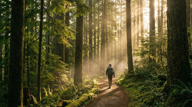 Serene Forest Path: A Scenic Walk in Nature
