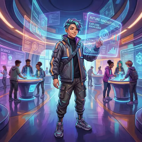 Futuristic Avatar Digital Art: Vibrant & Engaging