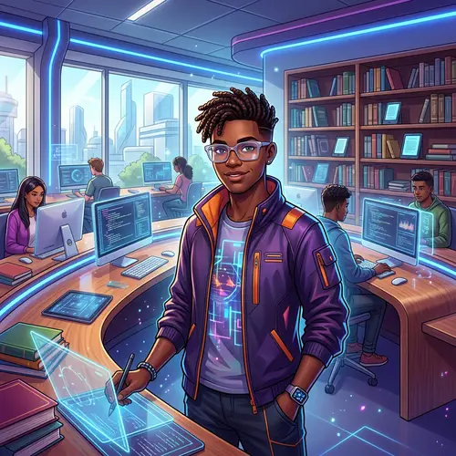 Futuristic Youthful Avatar in Education Setting