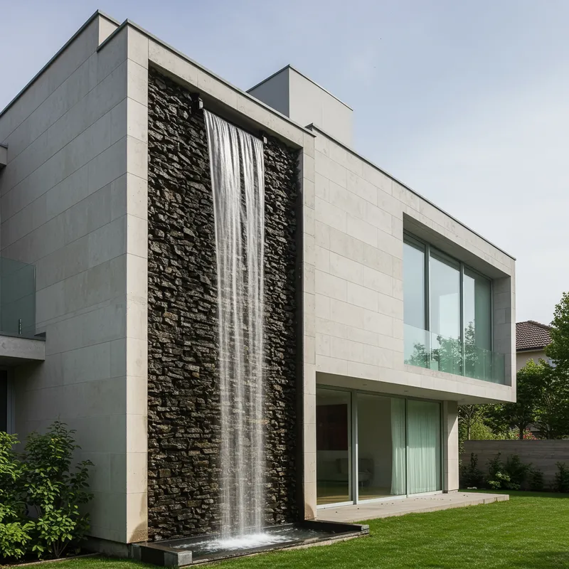 Modern Home Facade with Stylish Overhangs