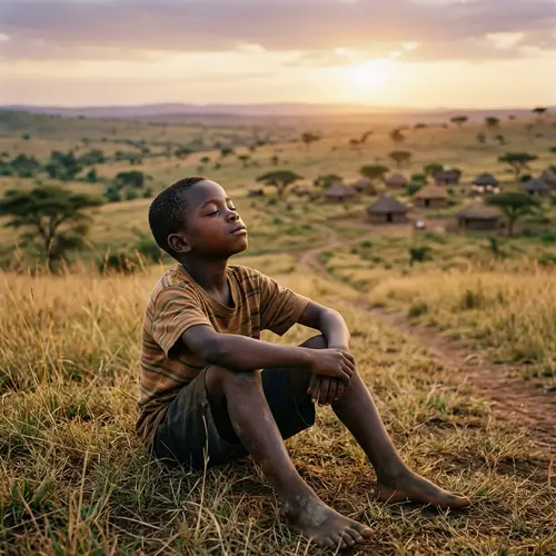 Resilient African Boy Receives Strength and Hope from Departed Mother