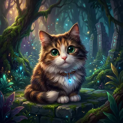 Heartwarming Cute Adorable Cat Matte Painting | Fantasy Splash Screen