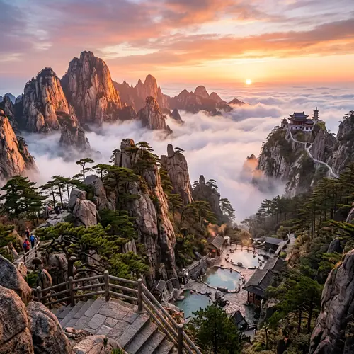 Breathtaking Huangshan (Yellow Mountain) Sunrise View